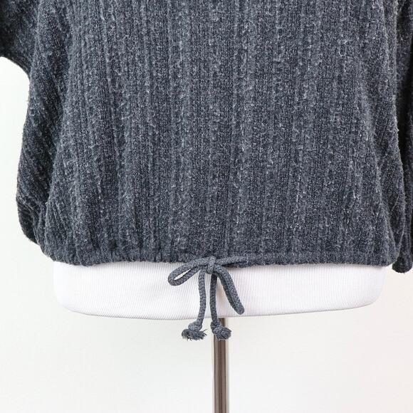 Anthropologie Size M Long Sleeve Knit Top Drop Shoulder Gray - Picture 9 of 10